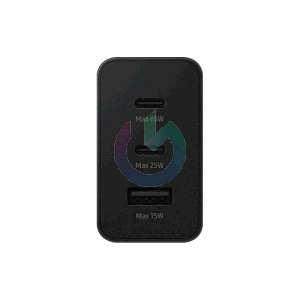 CARICATORE ALIMENTATORE NORDIC ENTRATA TRIPLA TYPE-C - USB-A 65W NERO 