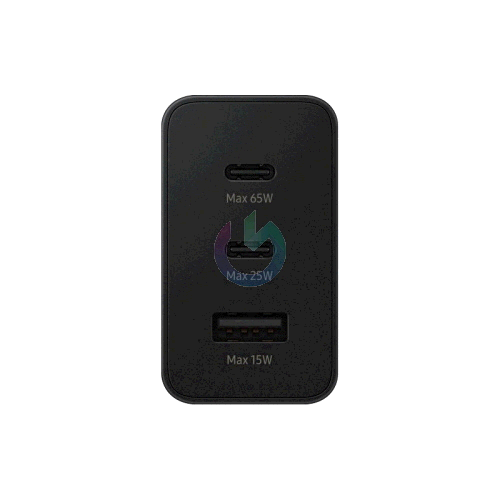 CARICATORE ALIMENTATORE NORDIC ENTRATA TRIPLA TYPE-C - USB-A 65W NERO 