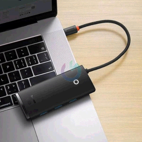 HUB 5 IN 1 BASEUS DA TYPE-C A 3XUSB3.0, USB-C (PD) 100W, HDMI NERO