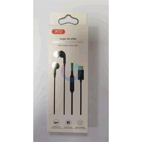 AURICOLARI XO TYPE-C NERO CON MICROFONO EP82
