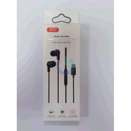 AURICOLARI XO TYPE-C NERO CON MICROFONO EP84 