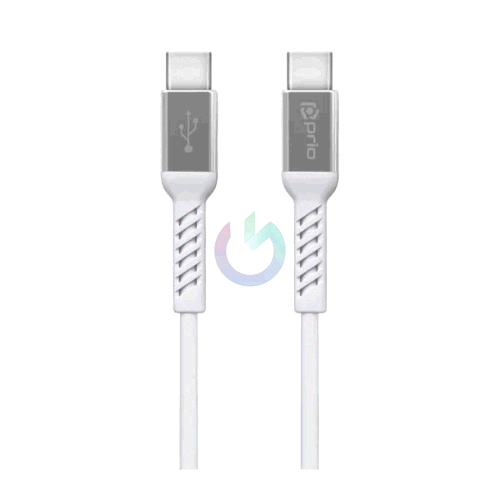 CAVO PRIO FAST CHARGE CERTIFICATO TYPE-C BIANCO 1.2 MT