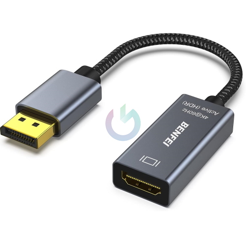 CAVO ADATTATORE ATTIVO BENFEI HADMI - DISPLAYPORT GRIGIO 4K 60HZ