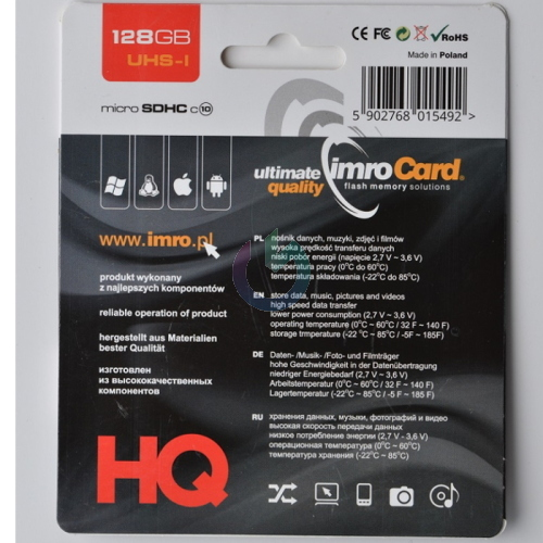 IMRO SDHC/128GB CL. 10 UHS-3 