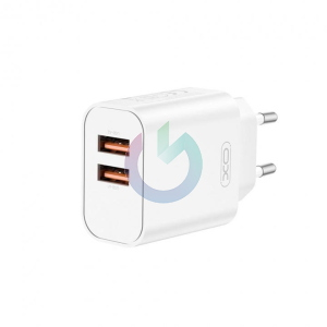 CARICATORE ALIMENTATORE XO FAST CHARGE 2.4A ENTRATA DOPPIA USB-A BIANCO