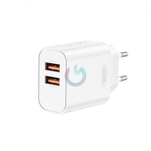 CARICATORE ALIMENTATORE XO FAST CHARGE 2.4A ENTRATA DOPPIA USB-A BIANCO
