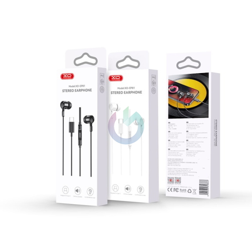 AURICOLARI XO TYPE-C NERO CON MICROFONO EP81
