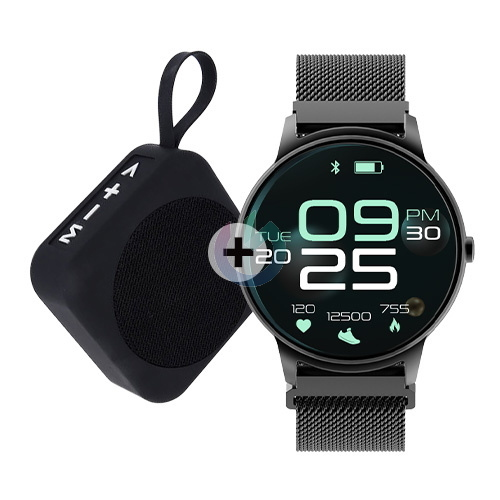 FOREVER SMARTWATCH SB-330 NERO + CAVO DI RICARICA + CASSA SPEAKER SETTY GB-01