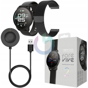 FOREVER SMARTWATCH SB-330 NERO + CAVO DI RICARICA + CASSA SPEAKER SETTY GB-01